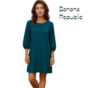 Banana Republic Dark Teal Shift Dress Size 6